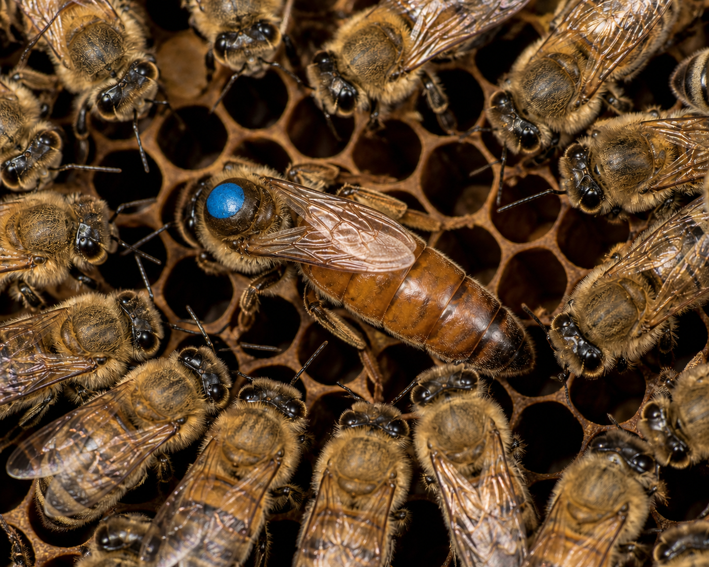 Die Monarchin im Dunkeln: Das faszinierende Leben der Bienenkönigin