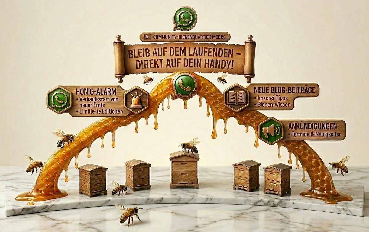 Frischer Honig & Neuigkeiten: Komm ins „Bienenquartier Moers“ auf WhatsApp!