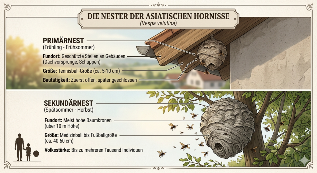 Nester der Asiatischen Hornisse